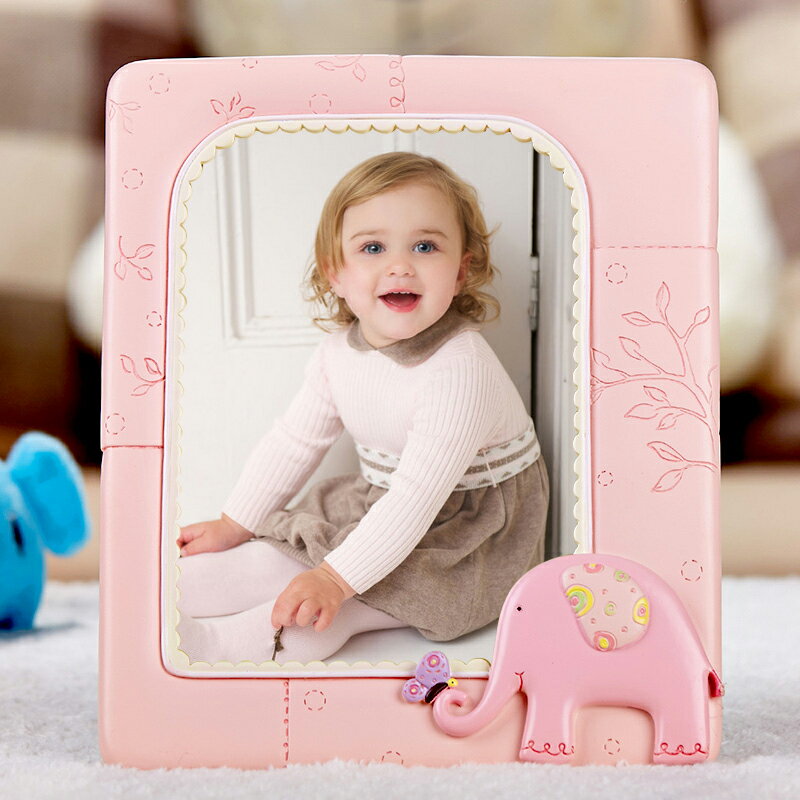 兒童相框擺臺7寸 寶寶相架幼兒園照片框七寸掛墻創意可愛代印相片