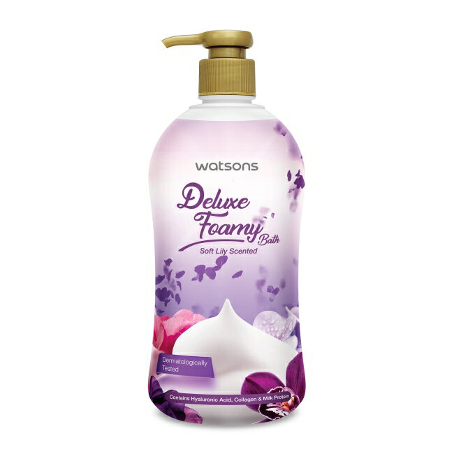 屈臣氏豐盈泡沫沐浴乳500ml-柔和百合花香