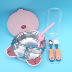 吸盤碗 嬰幼兒童寶寶兒童 輔食碗吃飯注水保溫碗家用防燙可拆卸316不銹鋼『CM41740』