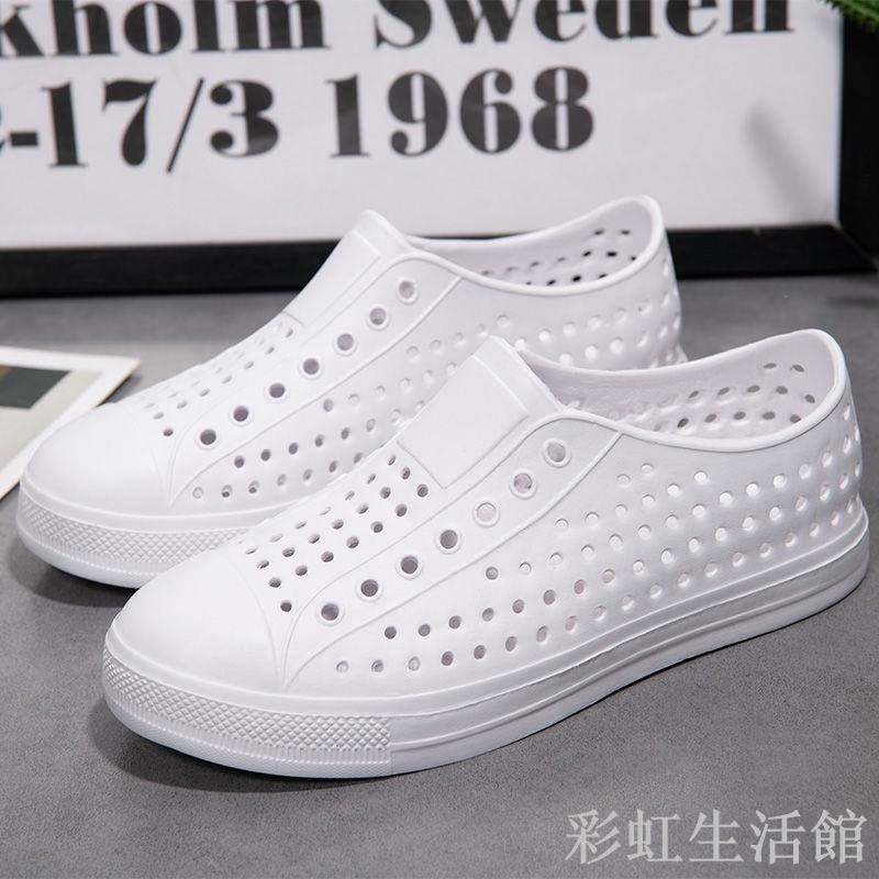 防滑休閒沙灘鞋 久穿久走不磨腳 防水洞洞鞋 軟底休閒涼鞋 eva材質 透氣軟Q情侶涼鞋廚師鞋 涉水鞋 雨鞋