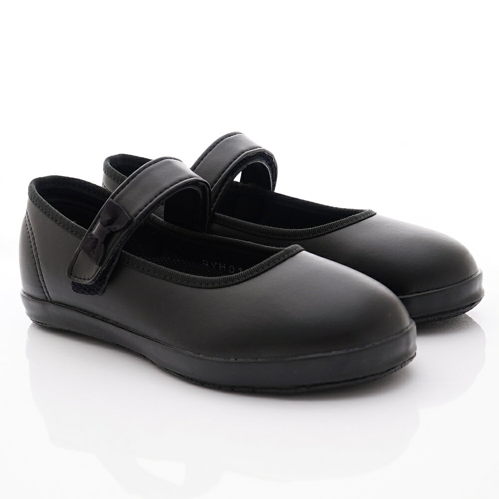 日本月星Moonstar機能童鞋日本製黑皮鞋系列寬楦頂級皮鞋款22256黑(中小童段/中大童段) 1