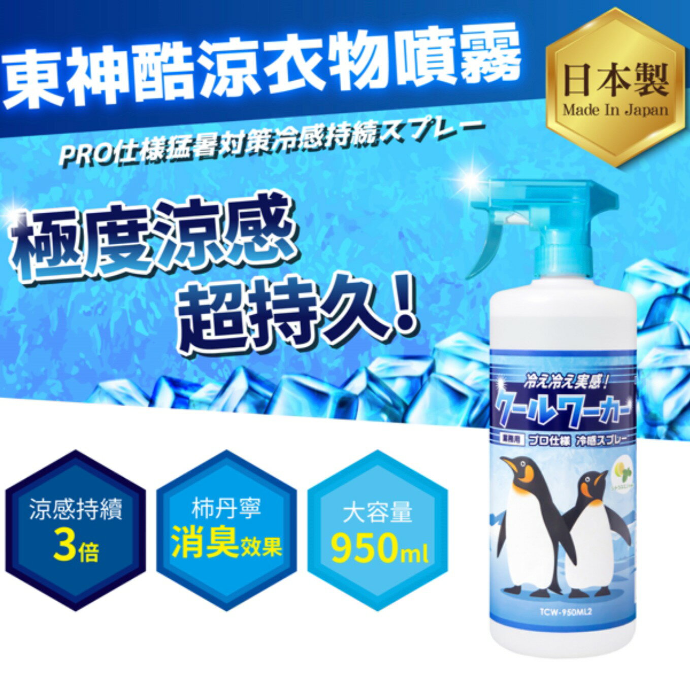 🌟豪兒專用🌟 東神Cool Worker涼感衣物噴霧（950ml） 0