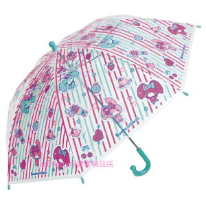 asdfkitty*蹦蹦兔透明罩兒童雨傘/直立傘-粉綠色-45公分-日本正版商品