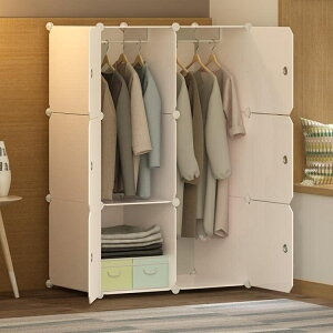 衣櫃 簡易衣柜宿舍單人布衣櫥現代簡約出租房用塑料收納小柜子家用臥室TW