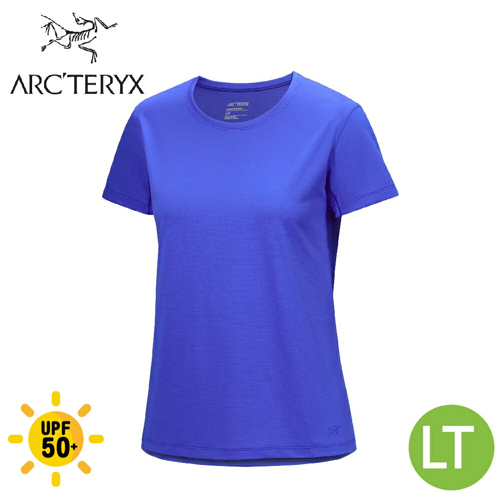 【ARC'TERYX 始祖鳥 女 Taema 快乾短袖圓領衫《伊萊克雜藍》】X000007309/運動衫/排汗衣