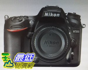 [COSCO代購 如果售完謹致歉意] W110703 NIKON D7200 單眼相機 (含 35MM F1.8 鏡頭)