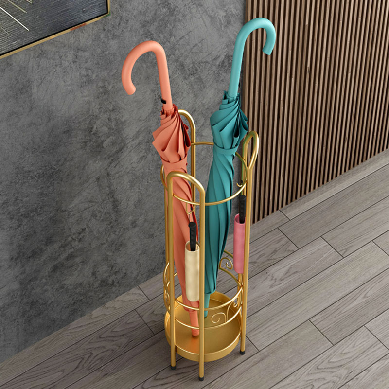 家用雨傘收納架門口放傘神器現代輕奢傘架酒店大堂創意金屬裝傘桶