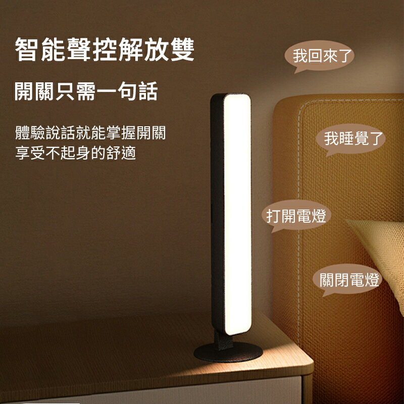 USB桌面語音小檯燈 智能語音燈 聲控燈 三色燈 書桌燈 小檯燈 閱讀燈 補光燈 化妝燈 小夜燈 宿舍燈 插電式 燈條 5
