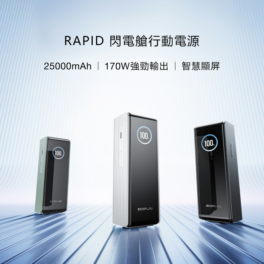 【預購】EcoFlow 正浩 LQ RAPID 170W閃電艙25000mAh大容量行動電源 3