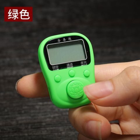 免運 可開發票 菩善蓮計數器戒指型充電款電子數顯機械帶夜光手動迷你手按記數器
