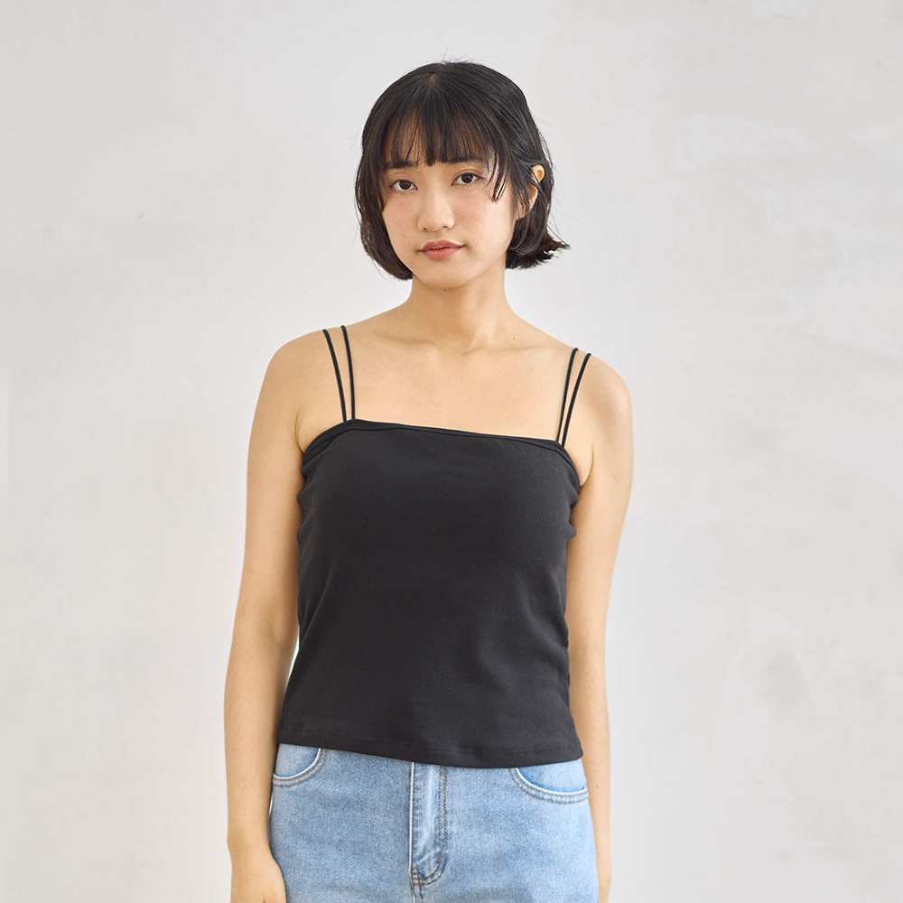 Pink* 素色棉質雙肩帶罩杯內搭 BRA TOP (2色) Z1301BD 治裝激推