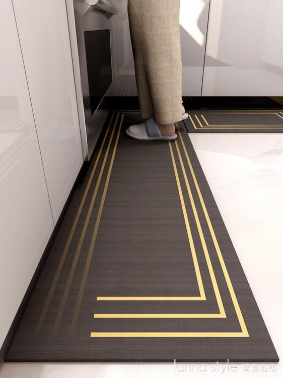 廚房地墊防滑防油地毯吸水可擦免洗家用腳墊專用新款2021簡約長條