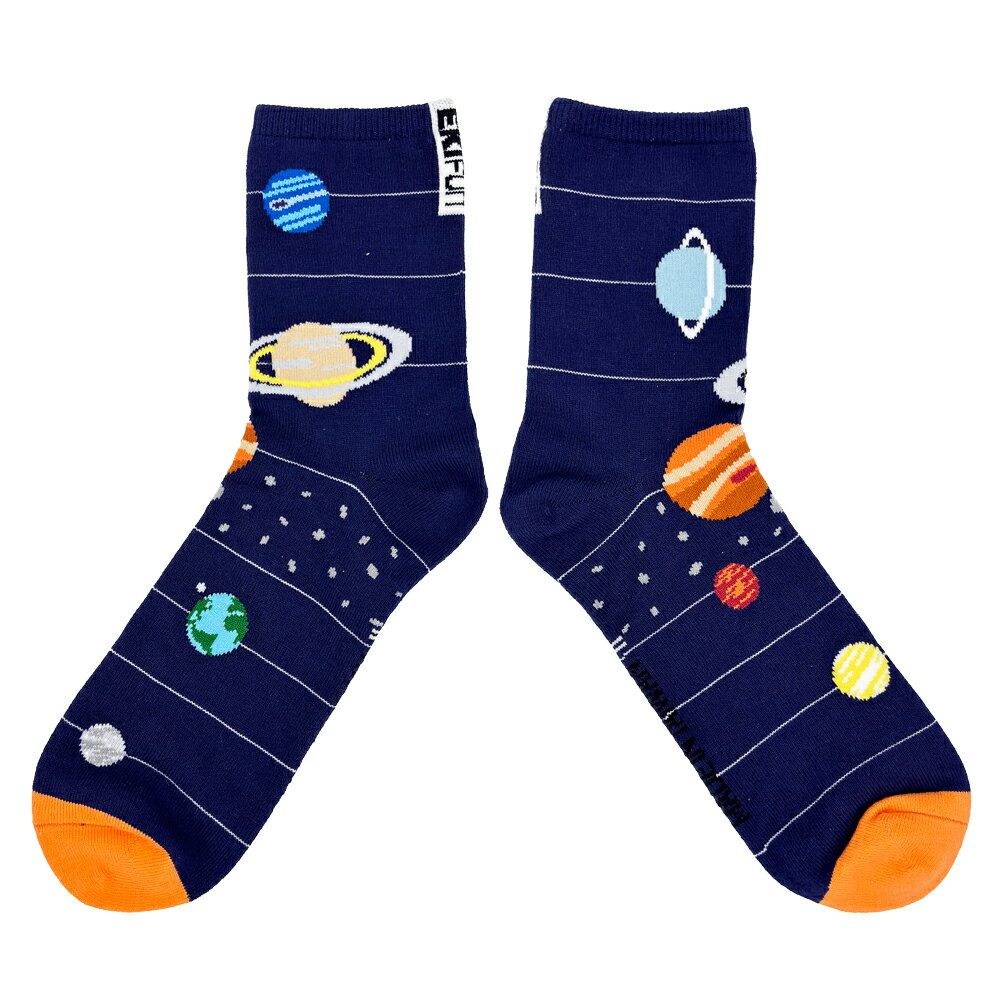 【EKIfun】Coolmax頂級機能襪《太陽系》排汗除臭 敏感肌適用 親子襪 22-30cm 抑菌除臭襪 0