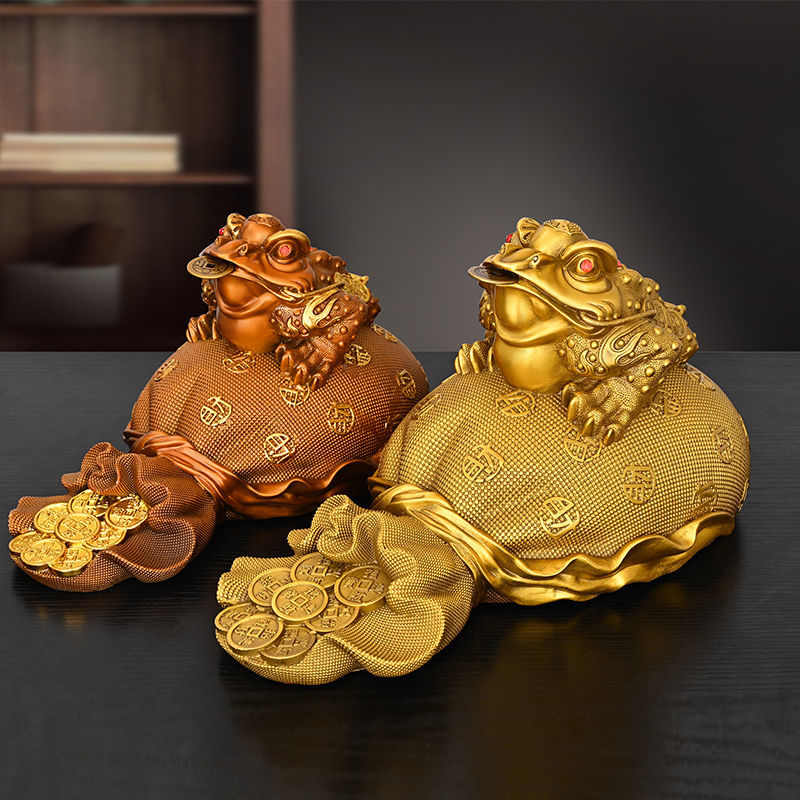 銅細工 三足金蟾 七星金蟾 装飾品 工芸品 美術品 置物 金蟾擺件全銅錢袋金蟾三足蟾蜍家用辦公室桌面裝飾品金錢蟾七星蟾