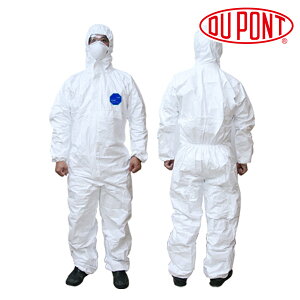 杜邦泰維克 D級防護衣 Dupont Tyvek500 頭套連身鬆緊帶式防護衣 拋棄式一次性隔離衣 白色 1件