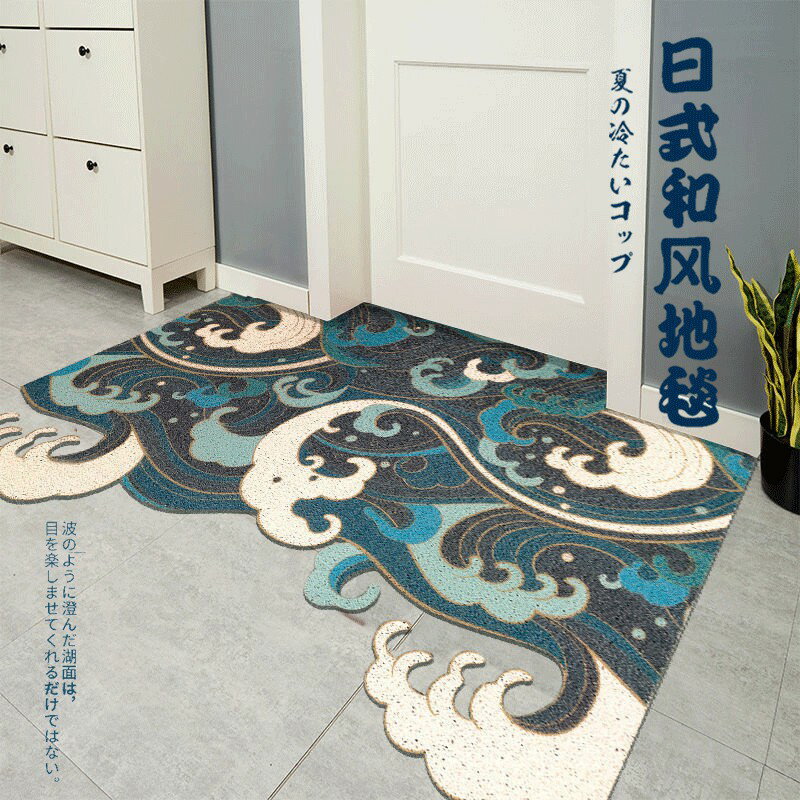 日式地墊 PVC地毯地墊 刮泥絲圈地墊可裁剪 門口地墊進門腳墊 玄關入門地毯 沖洗簡單 多款圖案可選