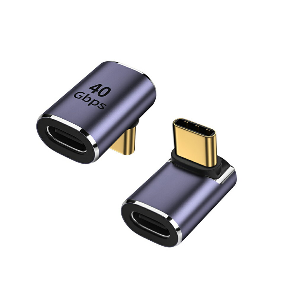 USB4 Type-C 40Gbps 多功能轉接頭- Type-C C公轉C母-立體彎SR3073