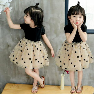 【樂天精選】女童夏裝洋裝2021新款韓版小寶寶幼兒童洋氣潮公主網紗蓬蓬裙子