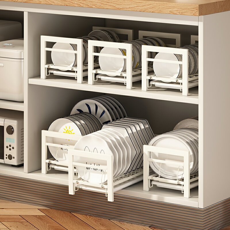 廚房置物架碗碟收納整理櫥柜下水槽碗盤瀝水籃柜內單層碗架多功能