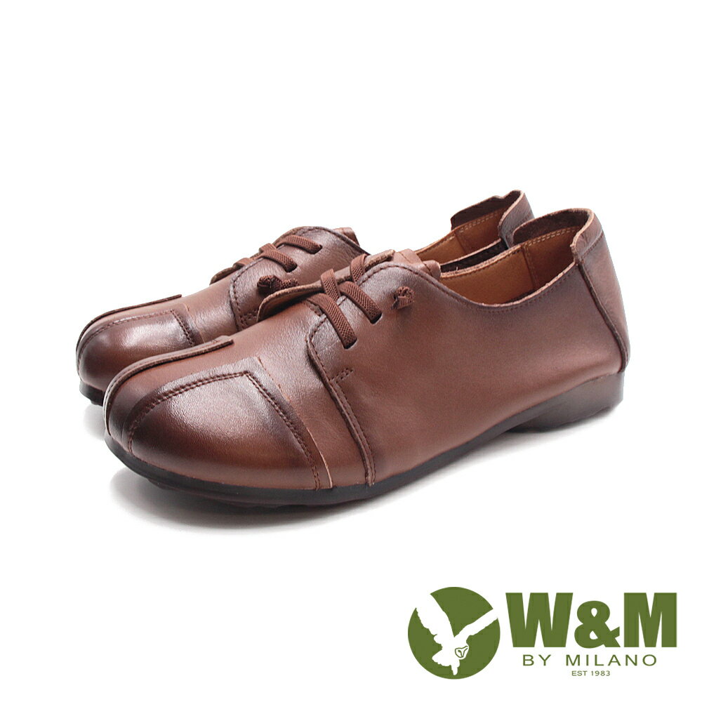 W&M(女)親膚柔軟羊皮休閒鞋 女鞋－刷棕色(另有黑色)
