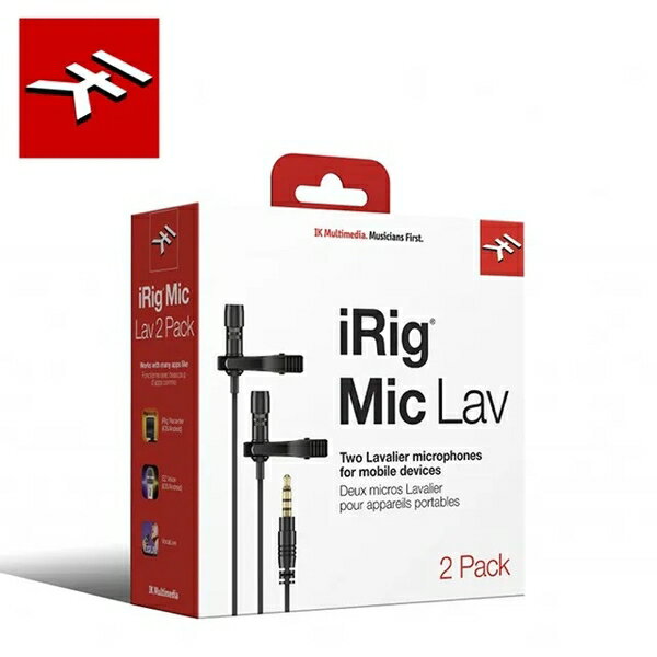 【非凡樂器】IK Multimedia iRig Mic Lav 2 Pack 專業移動領夾式麥克風 兩入套裝