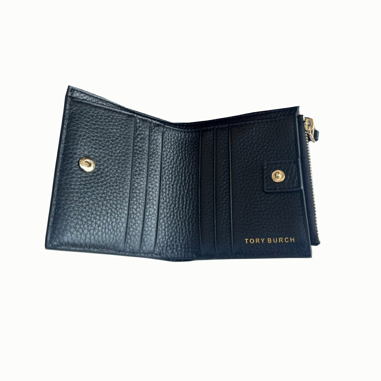 Tory burch Mcgraw系列拉鍊紐扣皮革女士短零錢包 45246(預購)【 購物節優惠 ★ 菲尼斯 國際精品 3折起 】 6