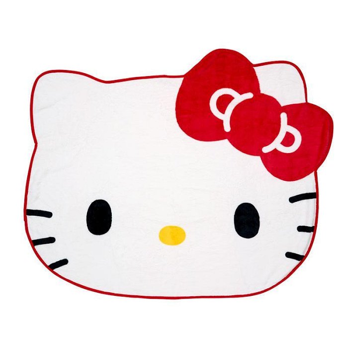 【震撼精品百貨】Hello Kitty 凱蒂貓~日本三麗鷗SANRIO KITTY造型毛毯-白大臉*27963