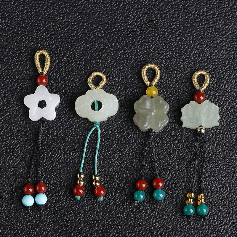 和田玉白玉碧玉のペンダント 天然和田玉白玉碧玉小滴溜小配件南紅瑪瑙diy配飾萬能扣吊墜手鏈