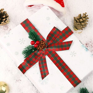 聖誕節 紅綠相間緞帶 (3m) 麻布卷 織帶 絲帶 禮物包裝 裝扮 拍照道具 DIY材料【BlueCat】【RXM0516】
