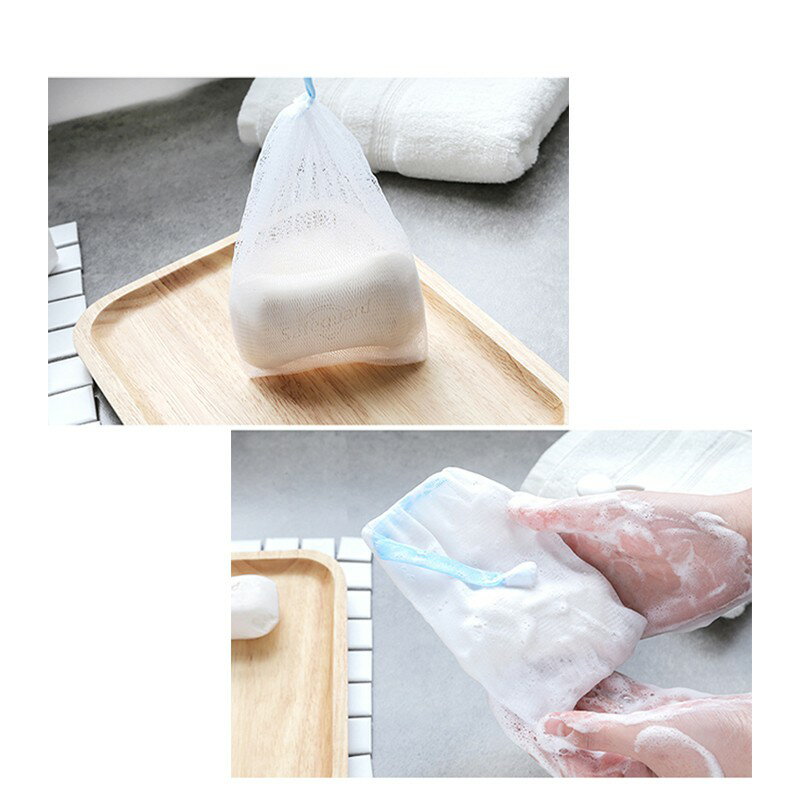 肥皂起泡網【B002】台灣出貨 居家  起泡袋 泡泡袋 沐浴 浴室 沐浴球 手工皂 洗臉潔面泡泡 起泡網袋 沐浴乳 1