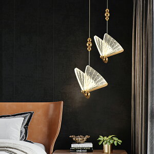 臥室床頭吊燈年新款長線設計師款兒童書房輕奢現代簡約小吊燈