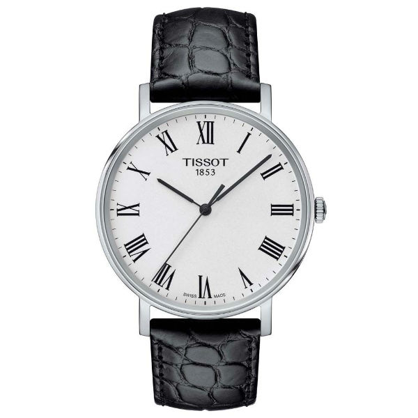 TISSOT 天梭表T1094101603301Everytime經典時尚紳士石英腕錶/黑錶帶 38mm