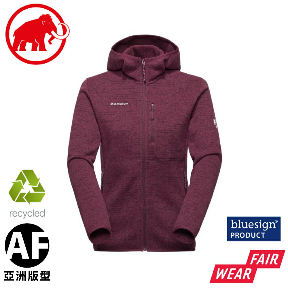 【MAMMUT 長毛象 女 Arctic IV ML Hooded AF 刷毛連帽外套《葡萄酒紅》】1014-05760/保暖