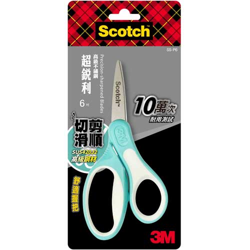 3M Scotch 超銳利不銹鋼金屬事務剪刀 6 吋