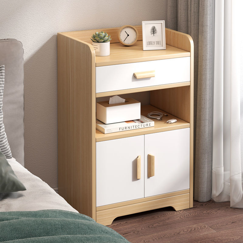 床頭櫃簡約現代帶滑輪簡易小型床頭置物架臥室家用收納櫃子儲物櫃