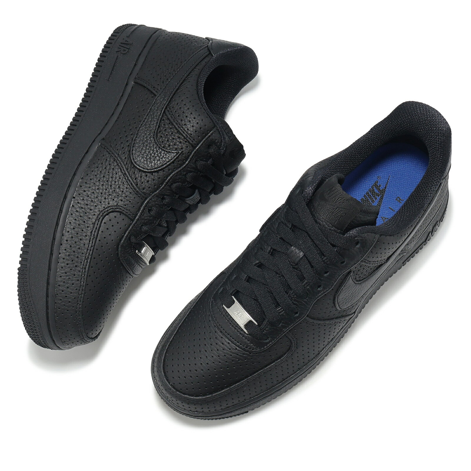 Nike 休閒鞋 Air Force 1 SP 男鞋 黑 全黑 AF1 沖孔皮革 HF8189-001 5