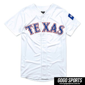 ⭐限時9倍點數回饋⭐【毒】MLB TEX 德州遊騎兵 經典款 LOGO 白色 棒球球衣