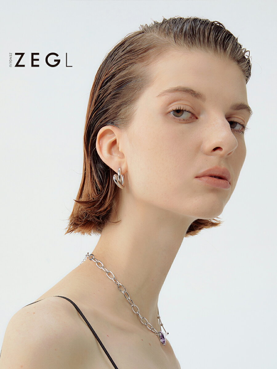 ZENGLIU時尚愛心耳釘女簡約冷淡風小巧耳環氣質百搭個性網紅耳飾