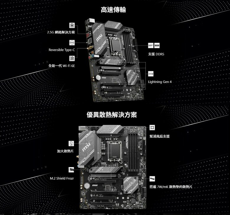 MSI 微星 B760 GAMING PLUS WIFI ATX DDR5 1700腳位 主機板 4
