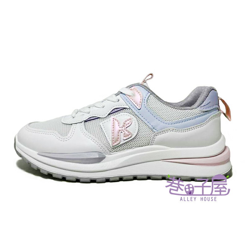 女款韓系透氣運動鞋 [66120] 白粉【巷子屋】