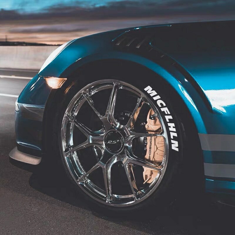 輪胎反光貼 輪胎夜光貼 警示貼 汽車輪胎字母貼反光夜光3D立體貼輪轂字摩托輪胎貼紙DIY創意『FY01598』