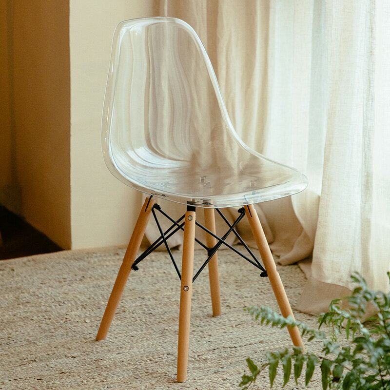 化妝椅 透明椅子ins壓克力靠背凳子塑料水晶餐椅網紅拍照服裝店化妝椅子