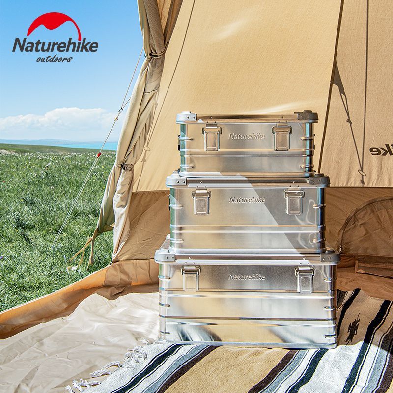露營收納箱 鋁合金收納箱戶外露營折疊箱帳篷燈具餐具燒烤收納
