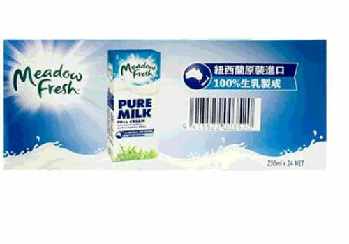 [COSCO代購4] C107754 MEADOW 紐麥福全脂保久乳 每瓶250毫升 X 24入