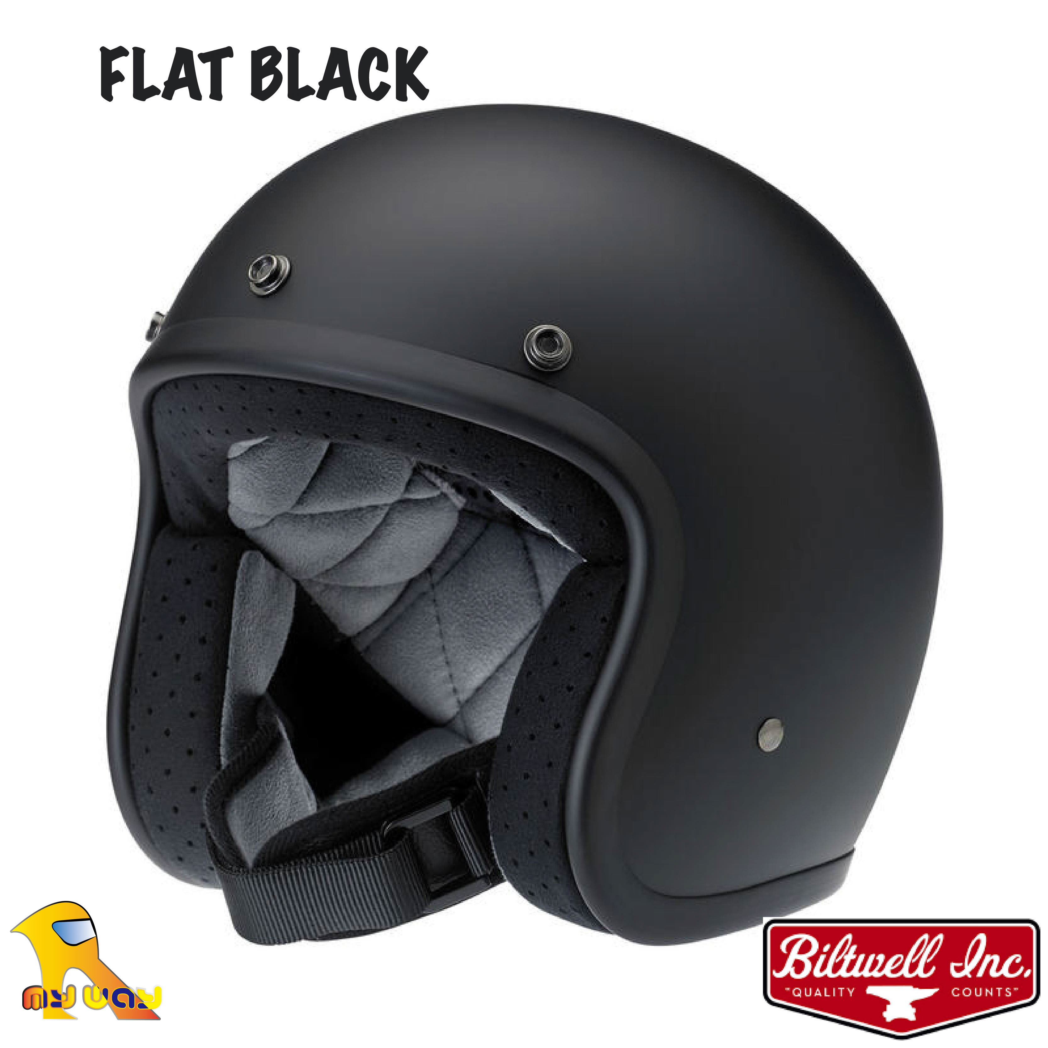 ～任我行騎士部品～美國 Biltwell BONANZA - FLAT BLACK 復古帽 四分之三