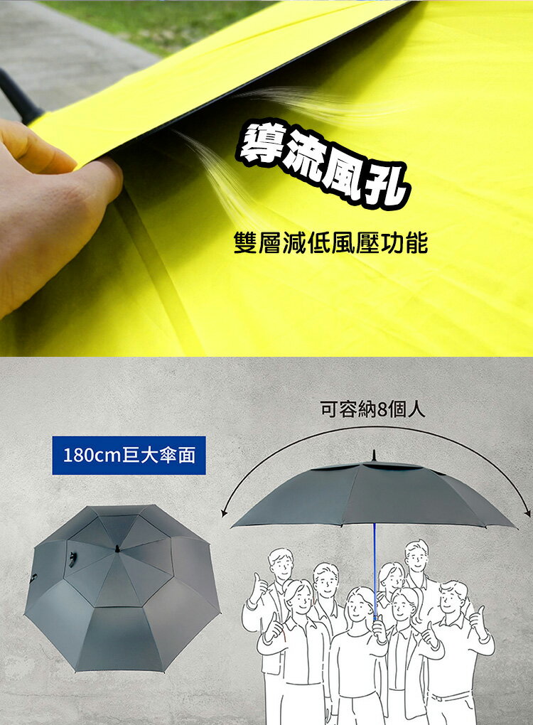 雨天必備超大抗風無敵傘-D TDN【QIDINA】 9