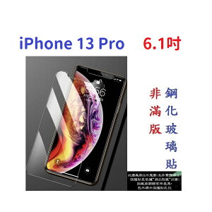 【促銷 高硬度】iPhone 13 Pro 6.1吋 非滿版9H玻璃貼 鋼化玻璃