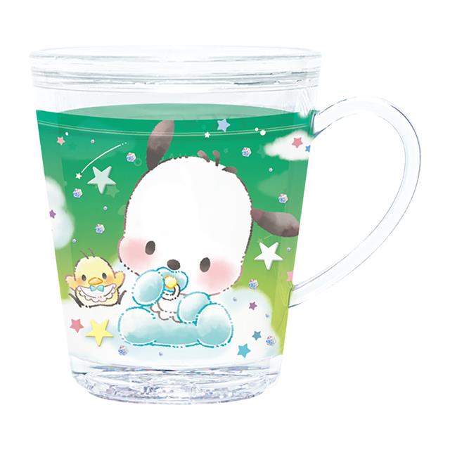 【震撼精品百貨】Pochacco 帕帢狗~日本三麗鷗Sanrio 帕恰狗流體雙層單耳塑膠杯250ml-寶寶款*24463