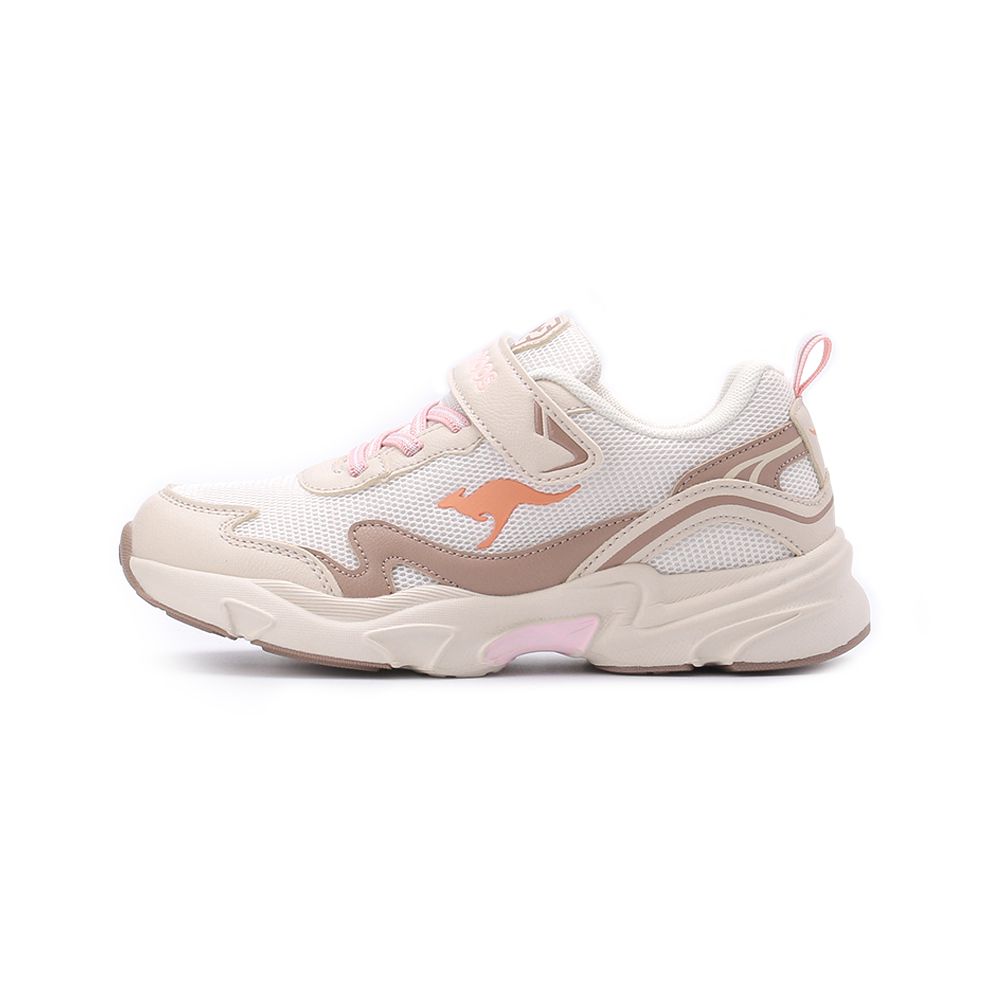 KANGAROOS WAVY 輕量魔鬼氈運動鞋 米棕 KK41811 中大童鞋