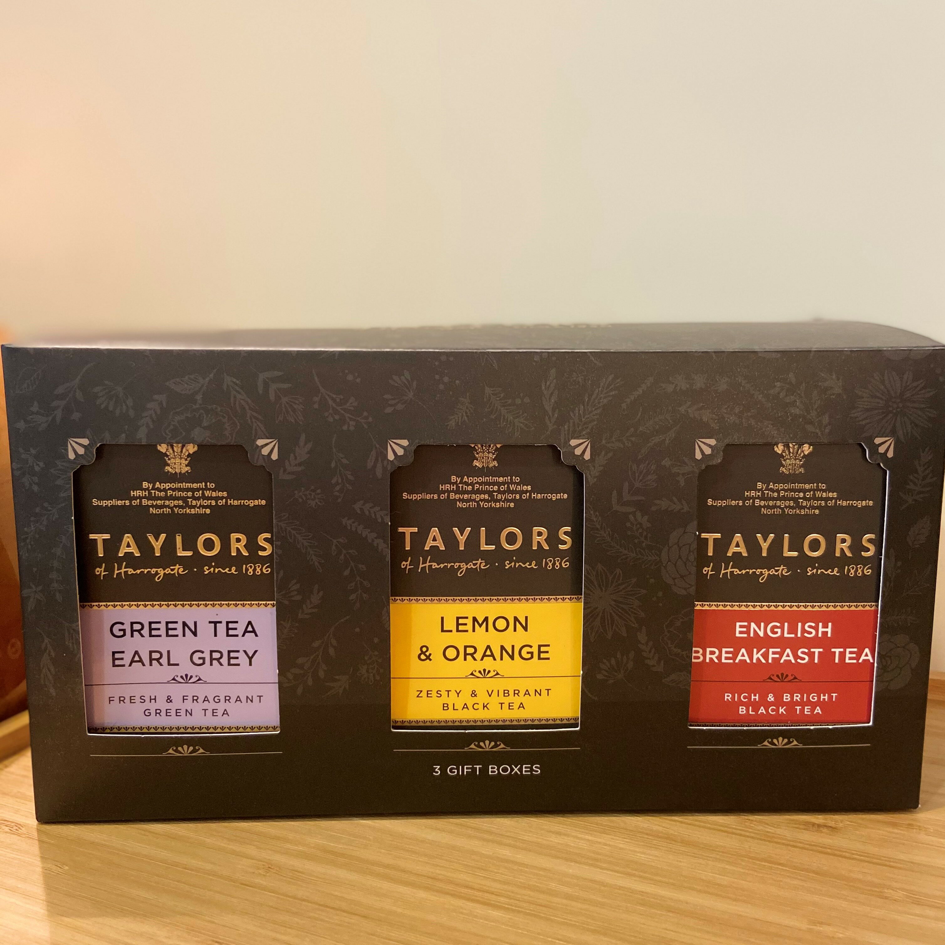 Taylors英國皇家泰勒茶【3入經典禮盒-伯爵綠茶+檸檬香橘茶+英式早安茶】